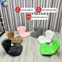 Đệm Ghế Cắt Tóc Phun Xăm Thẩm Mỹ Mẫu Kim Cương, Mặt Đệm Ngồi Bệt Bàn Trang Điểm Tựa Lưng Êm Bọc Da