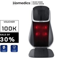 Đệm ghế massage 3D TruTouch HoMedics MCS-847HJ HTBeauty kèm nhiệt hồng ngoại, hỗ trợ massage vùng lưng, cổ vai gáy