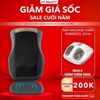 Đệm ghế massage lưng nhiệt rung Shiatsu 3D HoMedics MCS-624 sử dụng pin sạc, dùng được trên Oto