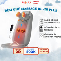 Đệm Ghế Massage Toàn Thân RL 28 Plus - Đệm Massage Chuyên Sâu Vùng Lưng Và Cổ Vai Gáy Kết Hợp 16 Bi Xoay Massage