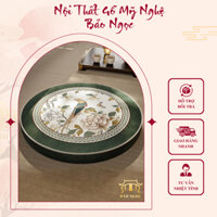 Đệm Ghế Sofa Màu Xanh Rêu Đậm Kê Mông Dày Dặn Êm Ái Họa Tiết Phong Cảnh Cực Đẹp Sang Trọng