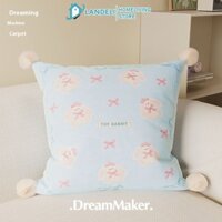 Đệm gối in hình thỏ hoạt hình dễ thương cho trang trí nhà ấm cúng