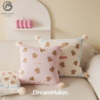 Đệm gối in hình thỏ hoạt hình dễ thương cho trang trí nhà ấm cúng