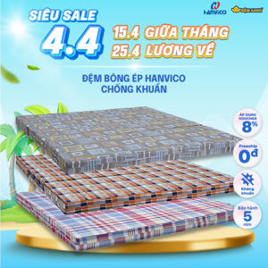 Đệm Hanvico TC chống khuẩn 120 x 190