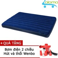 Đệm hơi  68758 (137x191x22cm) chất liệu cao su phủ nhung siêu bền thư giãn tuyệt đối