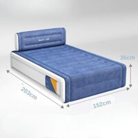 Đệm Hơi Bơm Tự Động Đi Dã Ngoại, Du Lịch, Giường Ngủ Bơm Hơi Tải Trọng 250kg, Nệm Gấp Gọn