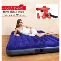 Đệm hơi đôi 137*191*25 mã 68758 và bơm máy + vỉ miếng vá và keo -demhoibeboi