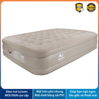 Đệm Hơi Đơn Đôi Tự Bơm Thông Minh Mountain Dùng Ở Nhà Hoặc Đi Cắm Trại Tặng Kèm Gối Và Bơm Điện