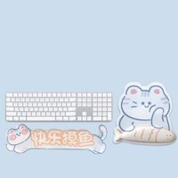 Đệm kê  tay bàn phím chuột, phụ kiện văn phòng 24/7, làm từ mút siêu êm ái,chống mỏi cổ tay, mèo cute.