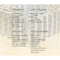 Đệm Lò xo Hanvico Royal Award 30cm, hàng chính hãng.