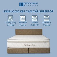 Đệm lò xo kép cao cấp Supertop 30cm (Mỹ) Lò Xo Túi Softech thương hiệu Quốc Cường BH 20 năm