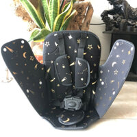 Đệm lót 5 điểm dùng cho xe đẩy 3 hoặc 5 bánh,lót ghế ngồi chở bé phía trước xe đạp điện có dây đai hai bên vai