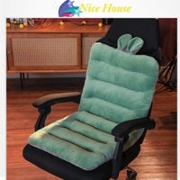 Đệm lót ghế đa năng tai thỏ vải nỉ nhung cao cấp, Đệm lót ghế văn phòng 85x45cm _ Nice House