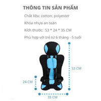 Đệm lót ghế ngồi ô tô thoáng khí cho trẻ em, đai ngồi ô tô an toàn cho bé loại cao cấp