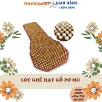 Đệm Lót ghế ô tô hạt gỗ Pơmu có đan viền