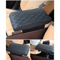 Đệm Lót Hộp Tỳ Tay Thêu Họa Tiết Gợn Sóng Bằng Da PU Mềm Mại Cho Xe Hơi