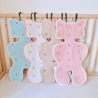 Đệm lót xe đẩy cho bé, miếng lót xe đẩy bằng cotton mềm mại, thoáng khí