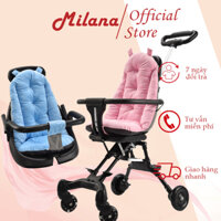 Đệm lót xe đẩy em bé Milana, Dùng lót ghế ngồi ăn dặm, Tấm chống trượt, thấm hút, cotton thoáng khí định hình trẻ MS01