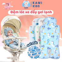 Đệm lót xe đẩy Gel lạnh Kami làm mát tức thì, Tấm lót ghế ăn dặm cho em bé mềm mại, mát mẻ vào mùa hè