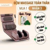 Đệm Massage toàn thân cao cấp , đệm kèm gối xông thảo mộc, massage cổ vai gáy và massage chân