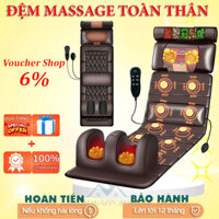 Đệm massage toàn thân chất liệu da cao cấp, Thảm mátxa xoa bóp toàn thân giúp trị liệu phục hồi sức khoẻ cho cơ thể