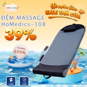 Đệm massage toàn thân công nghệ massage khí nén Shiatsu 3D Homedics BM-AC108HJ