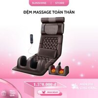 Đệm Massage toàn thân đệm kèm gối xông thảo mộc, massage cổ vai gáy và massage chân
