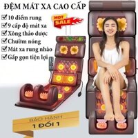 Đệm Massage toàn thân - đệm kèm gối xông thảo mộc, massage cổ vai gáy và massage chân