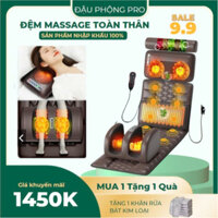 Đệm Massage toàn thân , đệm kèm gối xông thảo mộc, massage cổ vai gáy và massage chân, nệm massage toàn thân