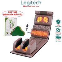 Đệm Massage toàn thân LEGITECH XT-800 chính hãng cao cấp, bi lăn massage 4D, sưởi nhiệt hồng ngoại tặng túi thảo dược