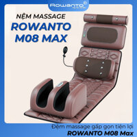 Đệm Massage Toàn Thân Rowanto M08 Max, Xoa Bóp Đảo Chiều, Chườm Nóng Thảo Dược, Bảo Hành 12 tháng
