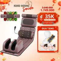 Đệm Massage Toàn Thân Rowanto M08 Max, Xoa Bóp Đảo Chiều, Chườm Nóng Thảo Dược,Thảm, Nệm, Gối Matxa Toàn Thân Cổ, Vai