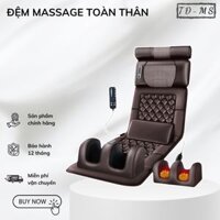 Đệm Massage Toàn Thân - Thảm Massage Toàn Thân Cổ, Vai, Gáy Kết Hợp Túi Chườm Thảo Dược Kèm Máy Massage Bàn Chân Xoa Bóp