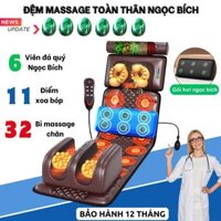 Đệm mat xa toàn thân da 3D nâng cấp 6 viên ngọc bích, Ghế massage xoa bóp thư giãn giảm căng thẳng