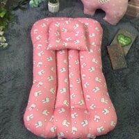 Đệm nằm cho bé sơ sinh siêu đẹp êm ái (tặng gối lõm chống méo đâù)