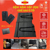 ĐỆM NẰM GẤP GỌN GHẾ SAU Ô TÔ - 6 MẢNH GẤP GỌN DA ĐÚC - 3 ĐƯỜNG CHỈ - KHÔNG BƠM HƠI ,BẢO HÀNH 2 NĂM
