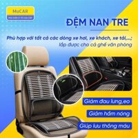 Đệm nan tre cao cấp lót ghế ô tô xe hơi thoáng mát - Đệm trúc để ghế văn phòng chống mỏi lưng - Tựa lưng