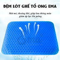 Đệm Ngồi 3D 2 Lớp Thoáng Khí - Đệm Gel Tổ Ong Lót Ghế Trên Ô Tô Giúp Tuần Hoàn Máu,Chống Đau Mỏi Lưng