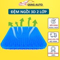 Đệm Ngồi 3D 2 Lớp Thoáng Khí - Đệm Gel Tổ Ong Đàn Hồi Lót Ghế - Chống Đau Mỏi Lưng Tạo Cảm Giác Thoải Mái