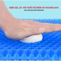 Đệm Ngồi 3D 2 Lớp Thoáng Khí - Đệm Gel Tổ Ong Đàn Hồi Lót Ghế - Chống Đau Mỏi Lưng