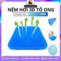 Đệm ngồi 3D 2 lóp thoáng khi-đệm gel tổ ong đàn hồi lót ghế chống đau mỏi lưng.