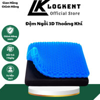 Đệm Ngồi 3D Thoáng Khí 2 Lớp Cao Su Tổ Ong Silicon Có Túi Vải Bọc Nệm Ngồi Thoáng Khí(LOGKENT)