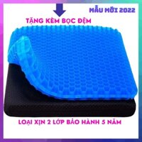 Đệm ngồi 3d thoáng khí lót mông chống đau mỏi silicon cao cấp 2 lớp lót ghế ngồi văn phòng mẫu mới 2022 [ TẶNG BỌC ĐỆM ]