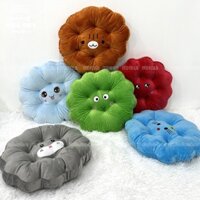 Đệm ngồi bệt hình tròn mặt cười, nệm lót ghế hình tròn mặt cười - Size 40x40cm chất nỉ nhung