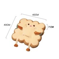 Đệm ngồi bệt💥HÀNG CAO CẤP💥Đệm tựa lưng, nệm lót ghế I"M TOAST, vải nhung có dây cột tiện lợi SBK135
