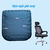 Đệm ngồi ghế xoay ghế tựa đầu, Đệm ngồi thiền siêu êm, mút foam bọc lưới siêu thoáng mát - linh kiện ghế xoay