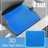 Đệm Ngồi Silicon 3D 2 Lớp Thoáng Khí Nệm Ngồi Ghế Ô Tô, Ệm Lót Ghế Silicon Văn Phòng Chống Đau Mỏi Lưng