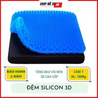 Đệm ngồi silicone 3D thoáng khí tuần hoàn chống đau lưng bệnh trĩ ngồi văn phòng lái xe oto