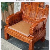 Đệm Sofa Gỗ Đỏ Phong Cách Trung Hoa Mới, Thảm Mát Mẻ Mùa Hè, Đệm Ghế Gỗ Chắc Chắn, Đệm Sofa Gỗ Chắc Chắn Không Trượt, Thảm Rattan Dày 6PGQ