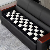 Đệm Sofa Lông Thú Đệm Bun Chống Trượt Mùa Đông Dày Dặn Đệm Ghế Gỗ Chắc Chắn Dài Dải Phong Cách Ins Dệt Giảm Giá LED7